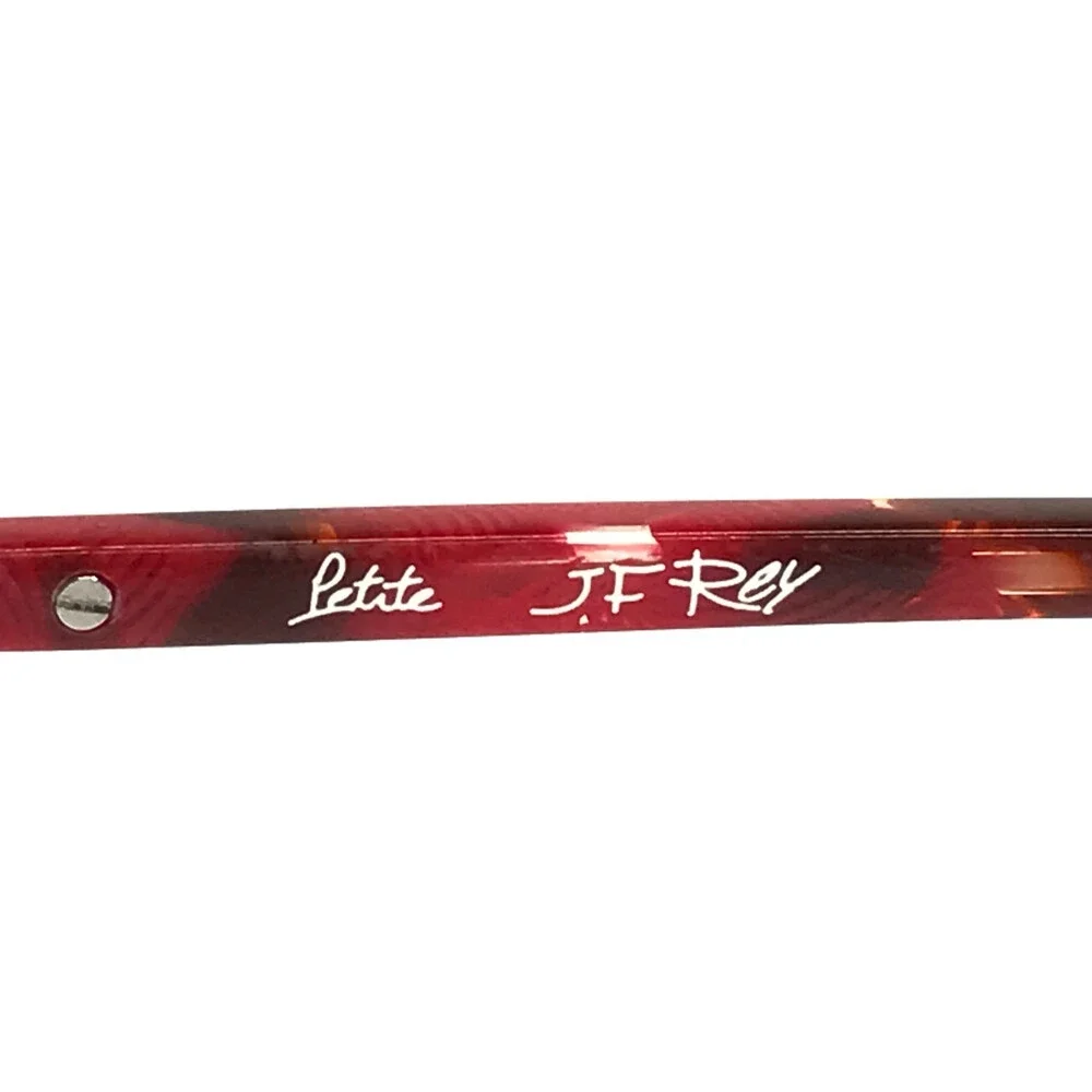J. F. Rey Petite Eyeglasses Frames PM068 3555 Red Gold Semi Rimmed 46-18-140